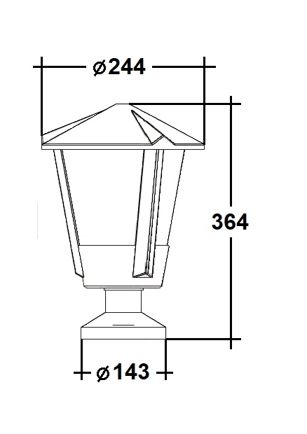 Наземный фонарь 1254S Bl
