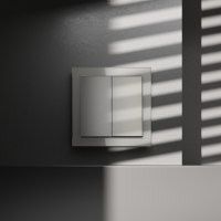 Перекрестный переключатель встраиваемый VOLTUM S70 двухклавишный 10А, (шелк)