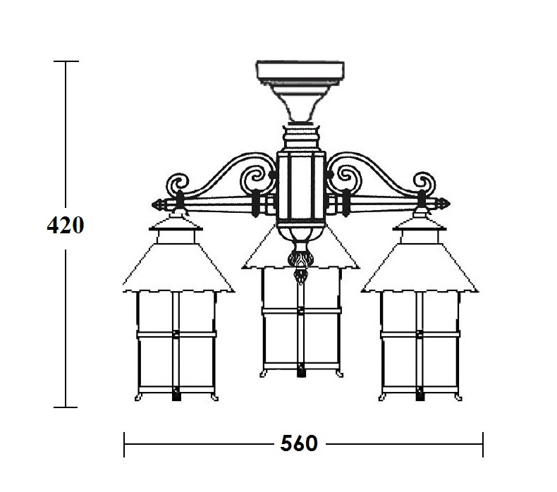 Потолочный светильник 81570A/3 Gb