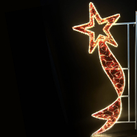 Светодиодная Консоль "Восходящая Звезда" 80 x 200 см, 220В Красная