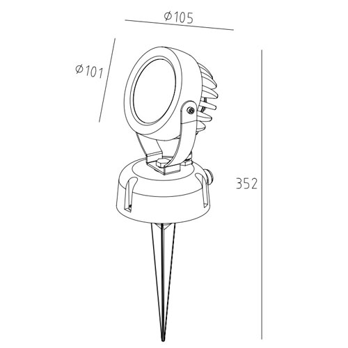 Грунтовый светильник G77169 Gr