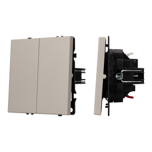 ARL NOBE Выключатель звонковый 2 кл софт-тач кашемир SWT-MKR2-SFPL-CA (250V, 10A) (Arlight, -)