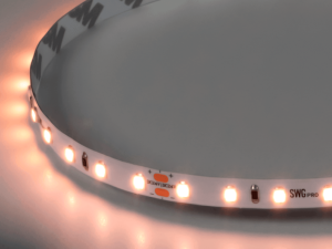 Лента светодиодная SMD 2835, 84 LED/м, 8,6 Вт/м, 24В, IP20, Теплый белый