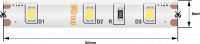 Лента светодиодная SWG SWG260, 4,8 Вт/м, 12В, IP65, теплый белый