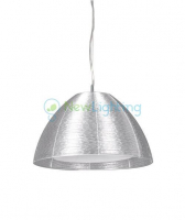 Светильник подвесной  HB6001 1*E27 d=450mm h=330mm. Цвет: silver aluminum+milk glass
