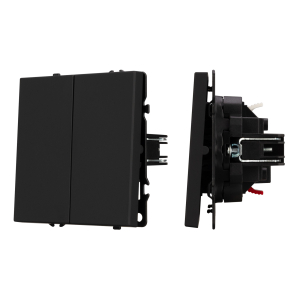 ARL NOBE Выключатель проходной 2 кл софт-тач черный оникс SWT-MKP2-SFPL-BK (250V, 10A) (Arlight, -)