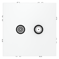 Розетка телевизионная встраиваемая VOLTUM S70 оконечная TV+SAT, (белый матовый)