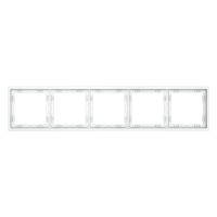 Рамка пластиковая VOLTUM S70 на 5 постов, (белый матовый)