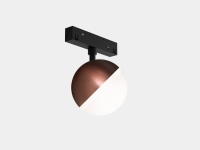 SY-LINK-SFCF-10-NW, накладной светильник-шар металл+стекло, кофе, 10Вт, 48В, 4000К