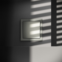 Выключатель встраиваемый VOLTUM S70 одноклавишный 10А, (сталь)