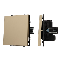 Механизм выключателя одноклавишный перекрёстный SWT-NOBE-MKX1-SFPL-GD (230V, 10A) (Arlight, Золотой песок)