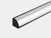 Алюминиевый профиль накладной угловой BEST SF-1616, черный, 2 м