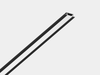 Комплект RC-2206-BL, профиль встраиваемый черный с бортиками 2м