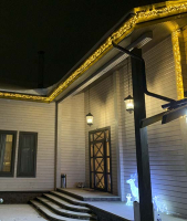Гирлянда "Мишура"  динамическая  3,0 м  380 LED белого цвета на черном шнуре, IP54