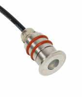 Светильник встраиваемый LED UG2203 IP68   DC12V 0.3W теплого белого цвета.  Цвет светильника: сатин-никель