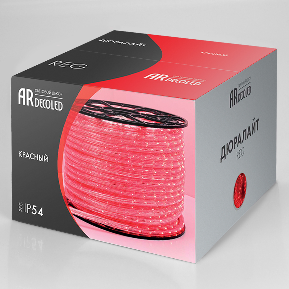 Дюралайт ARD-REG-LIVE Red (220V, 36 LED/m, 100m) (Ardecoled, Закрытый ...
