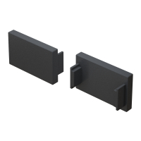Заглушка для накладного/встраиваемого шинопровода, 2 шт. Basity, черный, для накладной трековой системы Technical TRA172EC-11B
