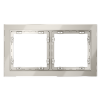 Рамка стеклянная VOLTUM S70 на 2 поста, (кашемир, стекло)