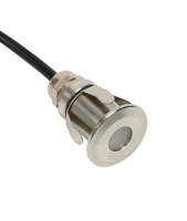 Светильник встраиваемый LED UG2503 IP68   DC12V 0.3W теплого белого цвета.  Цвет светильника: сатин-никель
