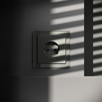 Розетка встраиваемая VOLTUM S70 с заземлением 16А, (титан)