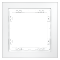 Рамка стеклянная VOLTUM S70 на 1 пост, (белый,матовый,стекло)