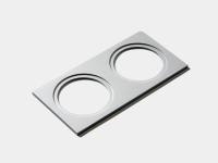 Рамка внешняя двойная MINI COMBO, квадратная, белая, MINI-COMBO-S2-WH