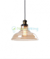 Светильник подвесной HB1006 1*E27 d=280mm h=240mm. Цвет: glass amber