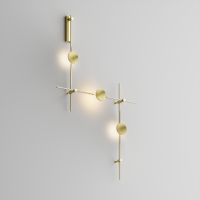 Основание настенное Wall для трековых светильников Flarity TFC-Flar-W01-BS, латунь