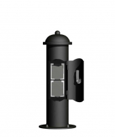 Садовая розетка G3008 высота 460мм диаметр 114мм IP44. Цвет:черный