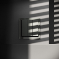 Выключатель встраиваемый VOLTUM S70 трехклавишный 10А, (титан)