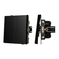 Механизм выключателя двухклавишный проходной SWT-TENDO-MKP2-PL-BK (230V, 10A) (Arlight, Черный)