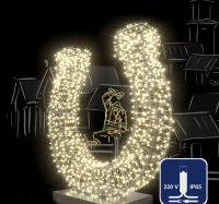 Светодиодная гирлянда LED 10 м, 100 LED, 220 В, соединяемая, белый провод резина, цвет свечения теплый белый