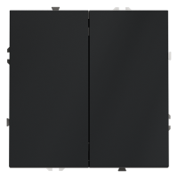 Проходной переключатель встраиваемый VOLTUM S70 двухклавишный 10А, (графит)