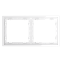 Рамка пластиковая VOLTUM S70 на 2 поста, (белый глянцевый)