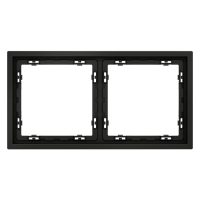 Рамка пластиковая VOLTUM S70 на 2 поста, (черный матовый)
