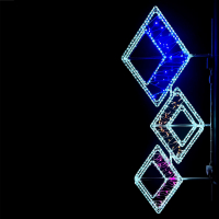 Светодиодная Консоль «Ромбы», 80 x 180 см, Разноцветная, 220В