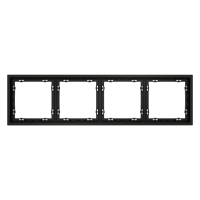 Рамка пластиковая VOLTUM S70 на 4 поста, (черный матовый)