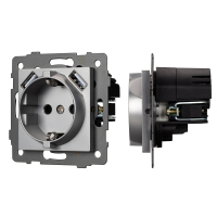 Механизм розетки с USB зарядкой SCT-MUAA-PL-GR-V (250V, 16A) (Arlight, -)