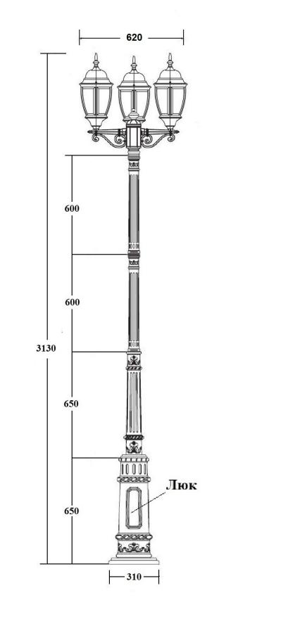 Фонарный столб 91210LB E7 02 Bl
