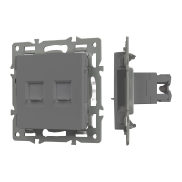 Механизм компьютерной розетки двойной SCT-MPC2-PL-GR (RJ-45, CAT6) (Arlight, -)