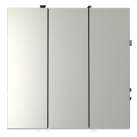 Выключатель встраиваемый VOLTUM S70 трехклавишный 10А, (сталь)