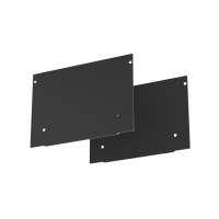 Заглушка декоративная черная, 2 шт. + саморезы для профиля ALM-11681-PL-B-2M