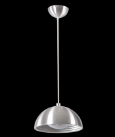 Светильник подвесной HB5002 1*E27 d=400mm h=220mm. Цвет: brushed aluminum+silver