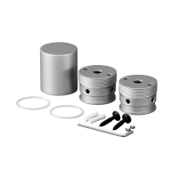 Набор для вертикального накладного монтажа гибкого неона Nemo D18 серебро