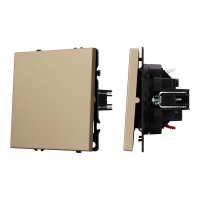 Механизм выключателя одноклавишный проходной SWT-NOBE-MKP1-SFPL-GD (230V, 10A) (Arlight, Золотой песок)