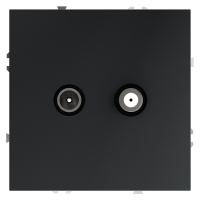 Розетка телевизионная встраиваемая VOLTUM S70 оконечная TV+SAT, (графит)