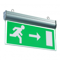 Светильник "Световой указатель" 220V 3W 10LED  серый MBD-089BG  Е-62 двухсторонний