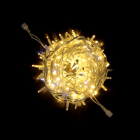 Гирлянда Нить с Колпачком 10м Тепло-Белая с Мерцанием Белого Диода, 300 LED, Провод Белый Каучук, IP65