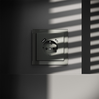 Розетка встраиваемая VOLTUM S70 с заземлением и защитными шторками, 16А, с USB, A+С, (титан)