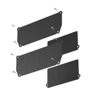 Заглушка декоративная черная 2 шт. + фиксирующая черная 2 шт. для профиля ALM-9940-SC